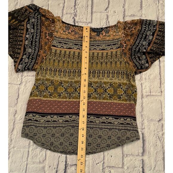 Lucky Brand Boho Hippie Popover Peasant Blouse small petite - Picture 6 of 8